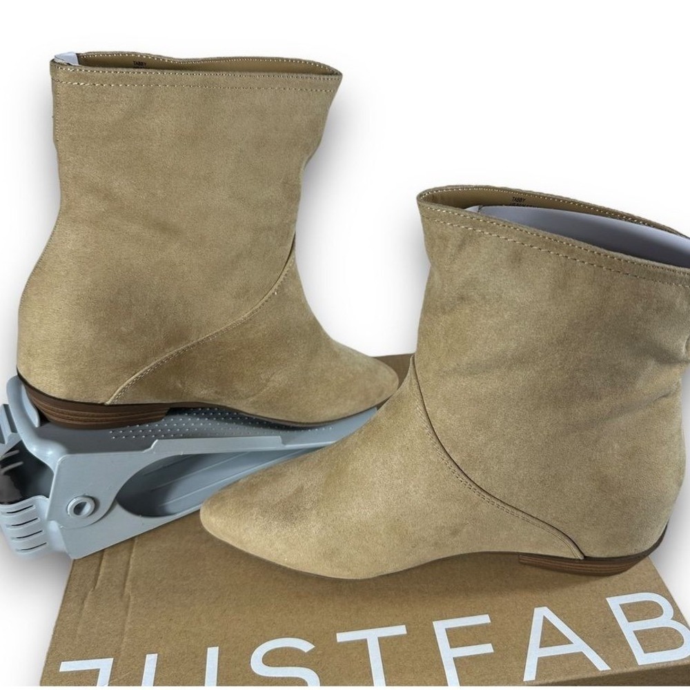 JUSTFAB Tabby tan/sand Western Bootie ankle boots Sz 8 NEW - Picture 2 of 12